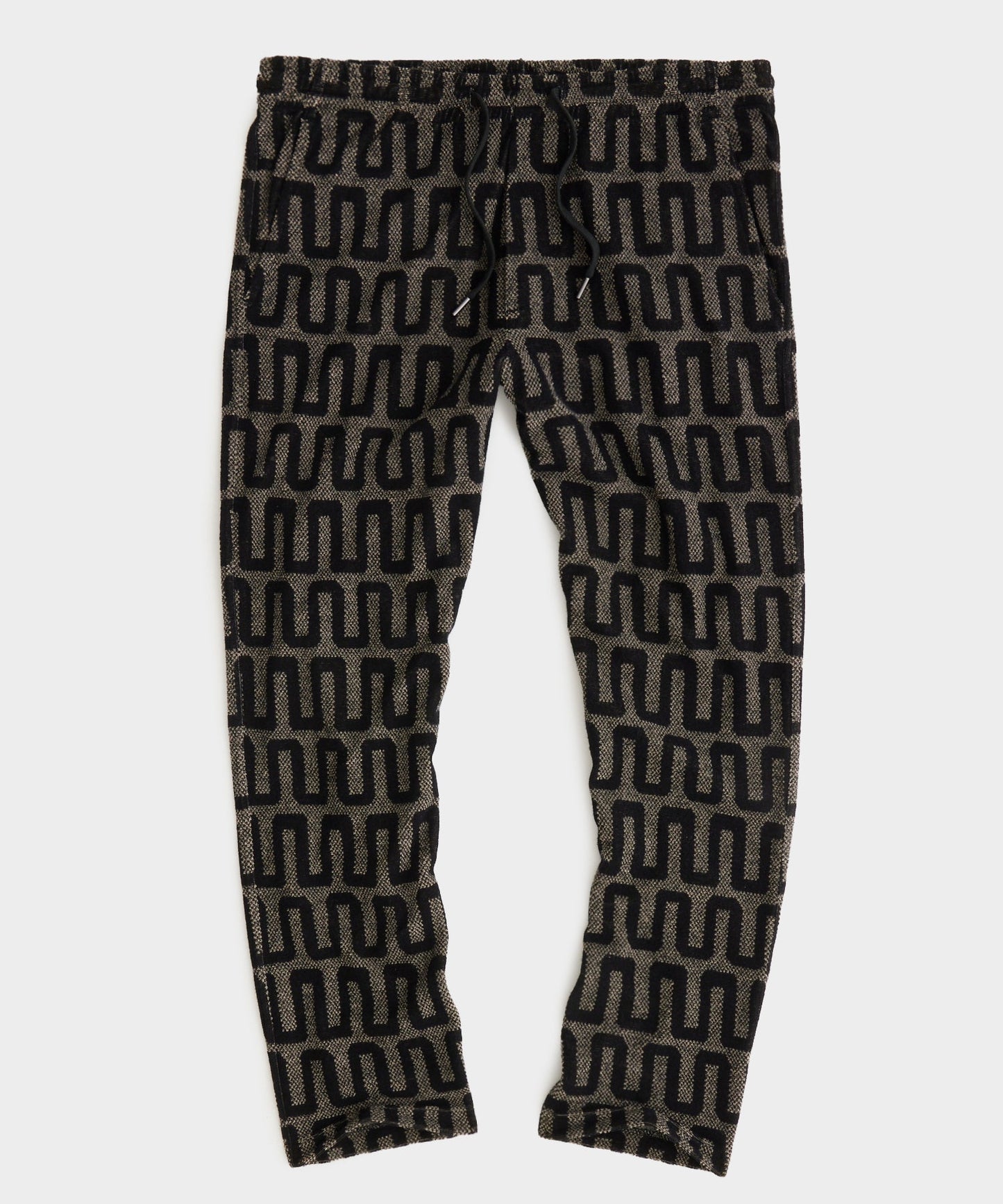 Tile Terry Beach Pant in Blacktop