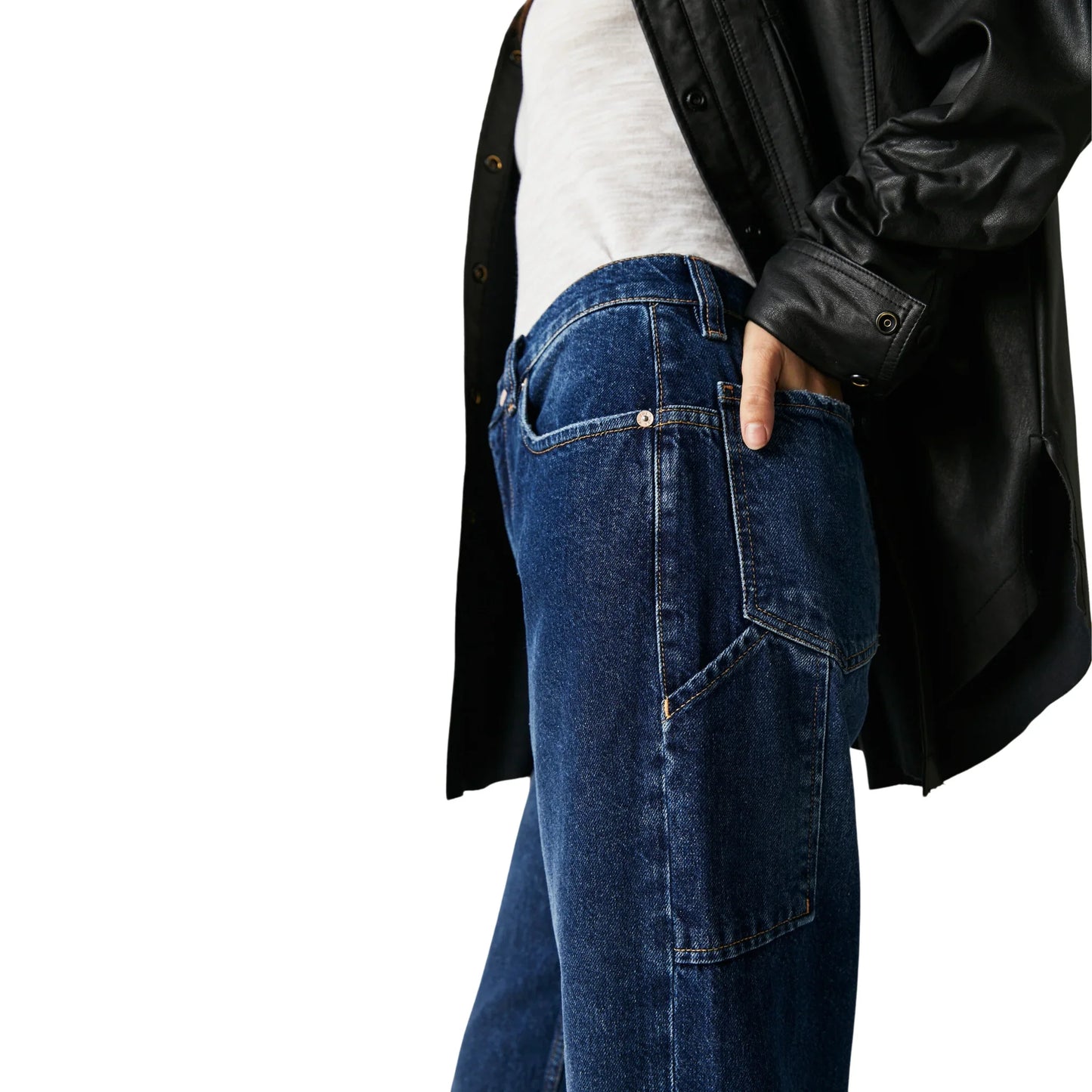 Tinsley Baggy High Rise Jeans in Dark Romance