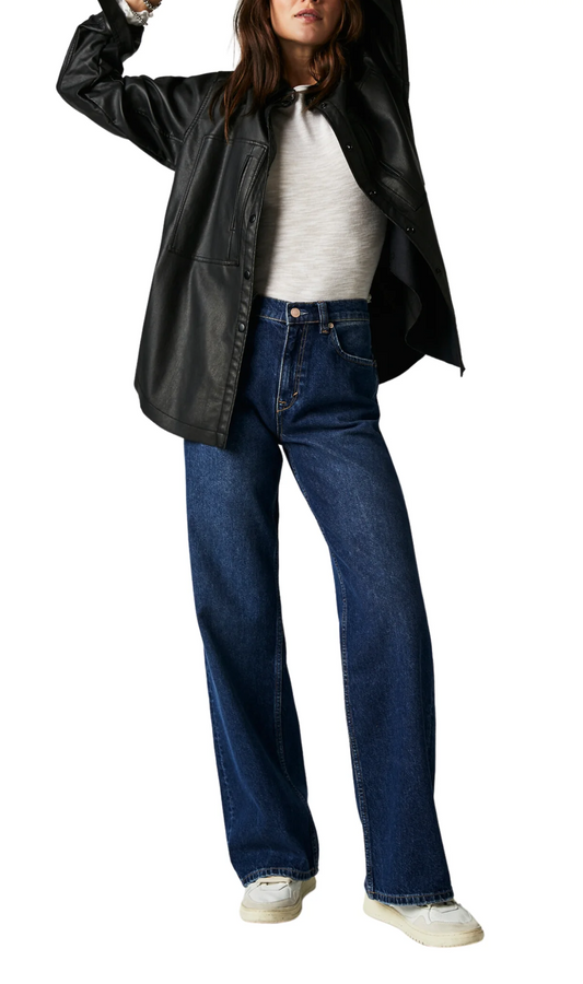Tinsley Baggy High Rise Jeans in Dark Romance