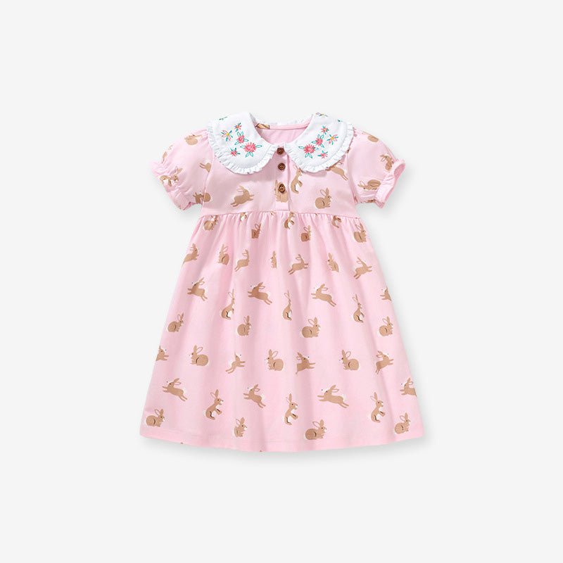 Tiny Cuddling Adorable Girls' Cotton Summer Dress - Cute and Comfortable Princess Dress - babeliobaby