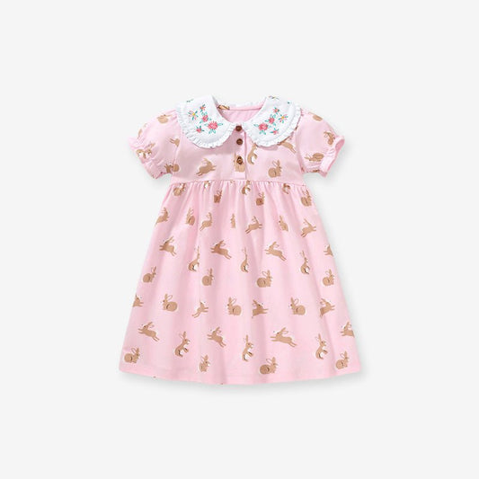 Tiny Cuddling Adorable Girls' Cotton Summer Dress - Cute and Comfortable Princess Dress - babeliobaby