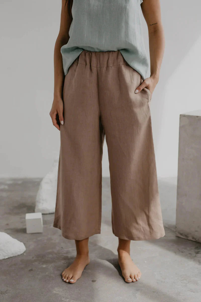 Tokyo Linen Pants Pants + Jeans AmourLinen XL Rosy Brown