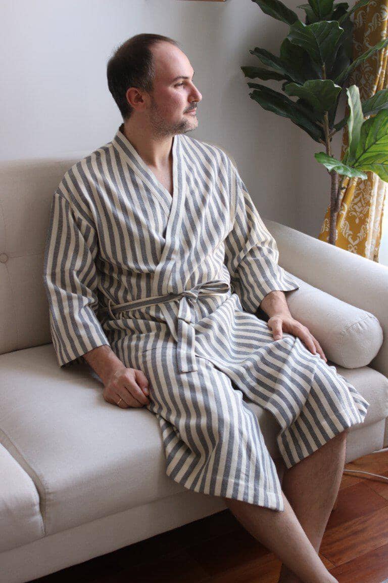 Unisex Turkish Robe Robes Anatolico S Gray