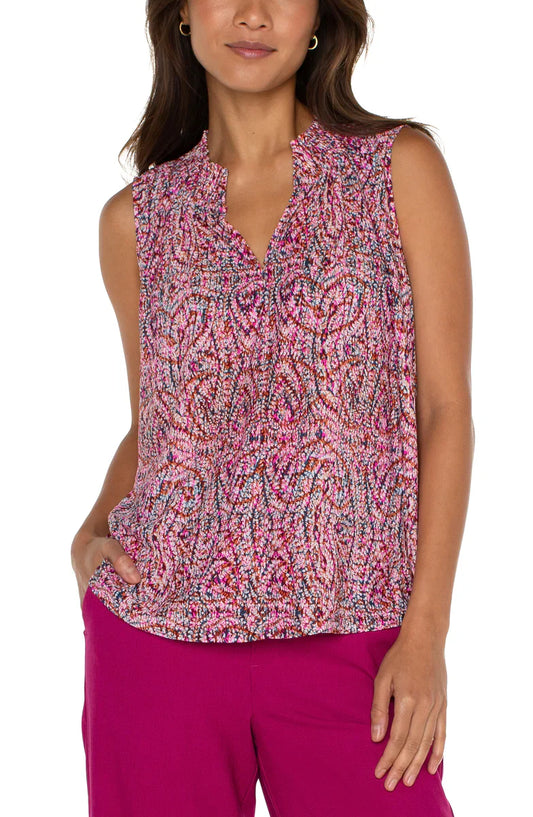 Sleeveless Knit Blouse