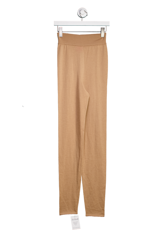 Cashmere In Love Brown Tonya Cashmere Leggings UK M