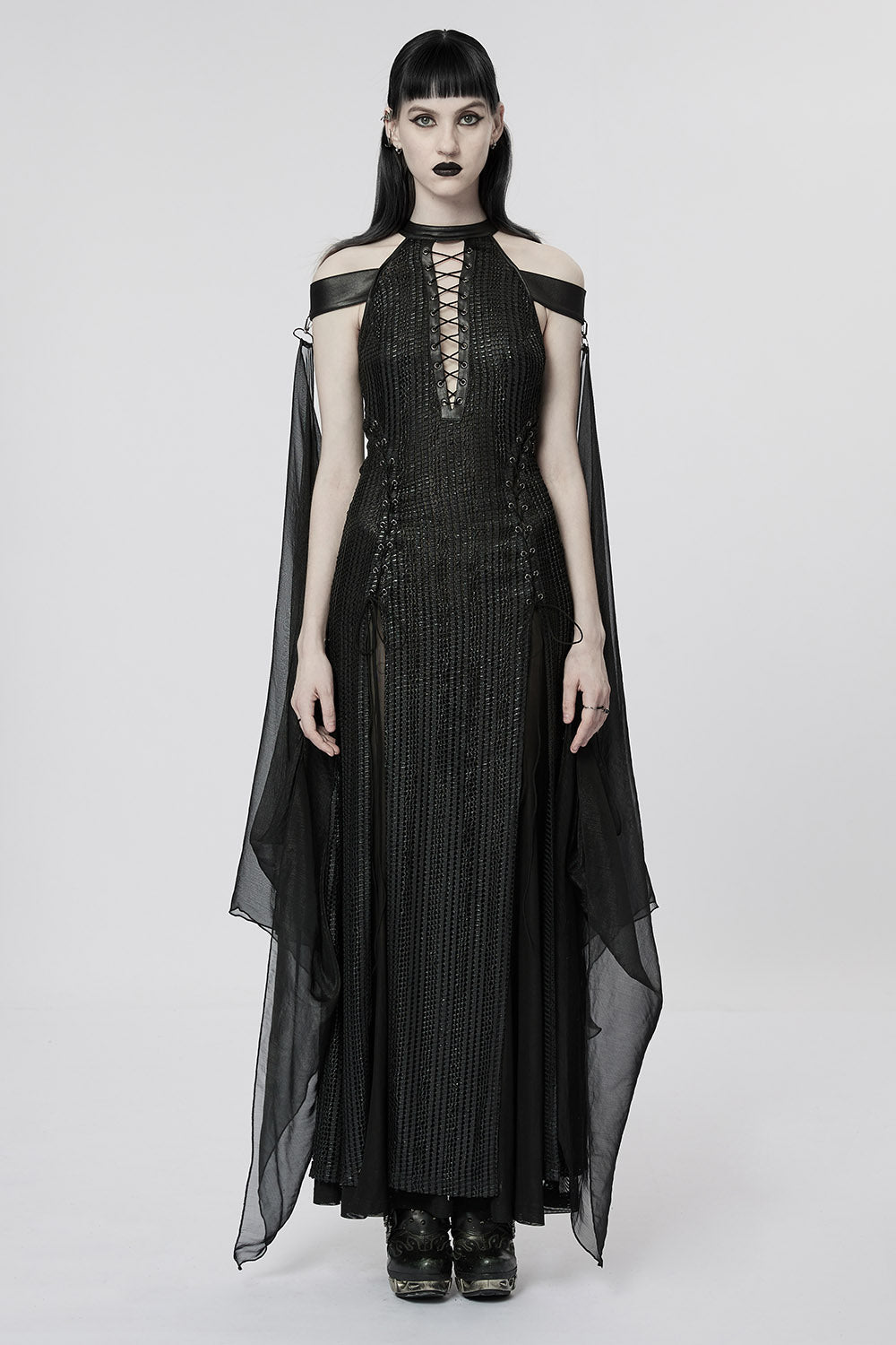 Medusa's Gaze Leg Slit Dress